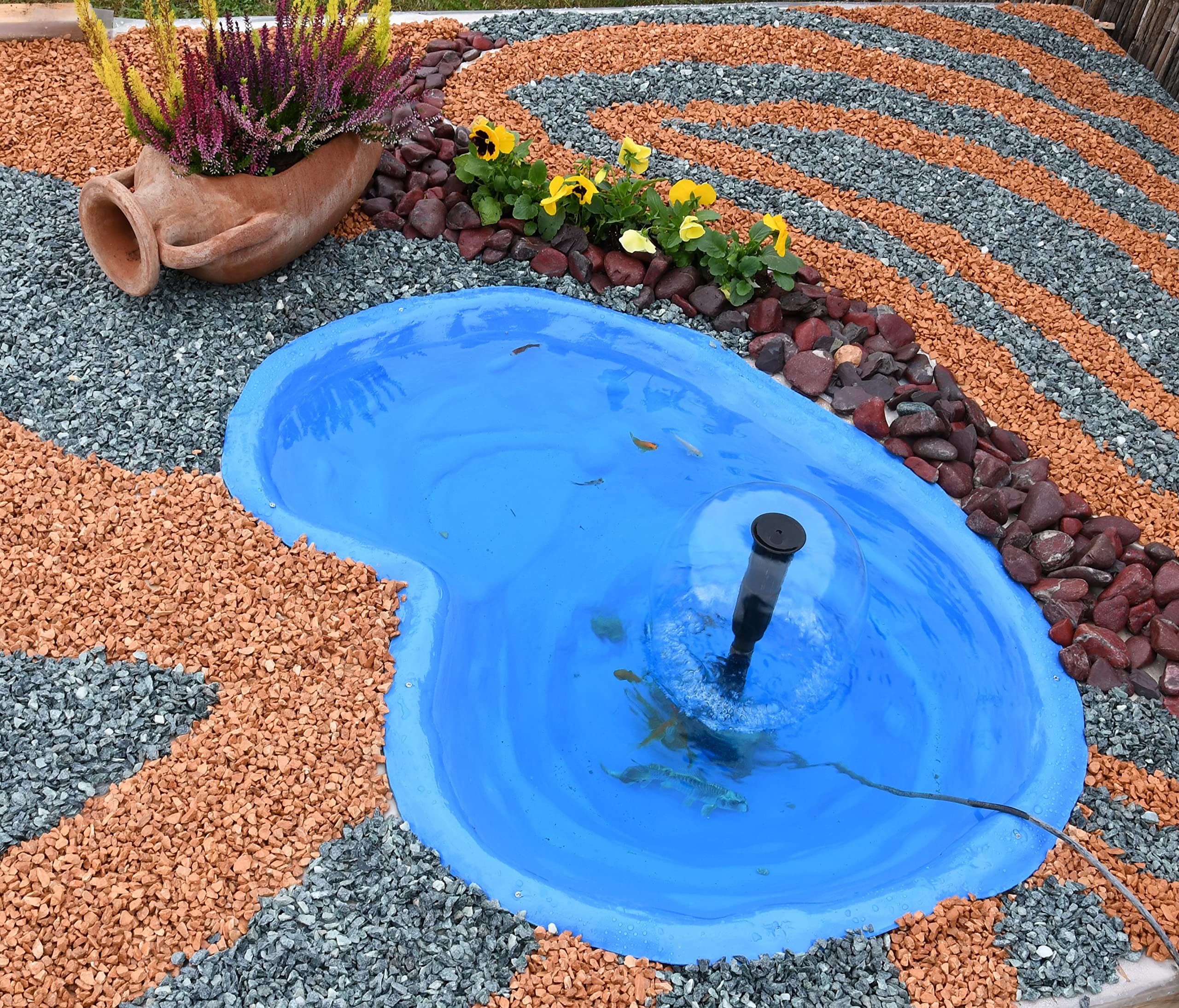 Giardini d'Acqua Jardines de Agua Estanque de Jardín Mod Caldonazo Azul Tortugas 90L Plantas Peces Plastico Exterior