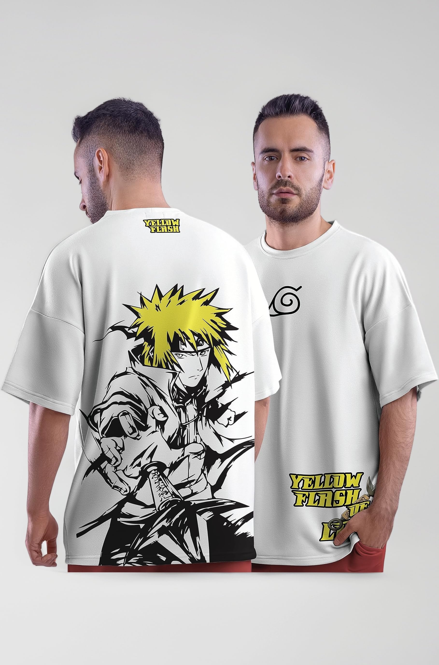 Minato The Yellow Flash Anime Oversized T-Shirt
