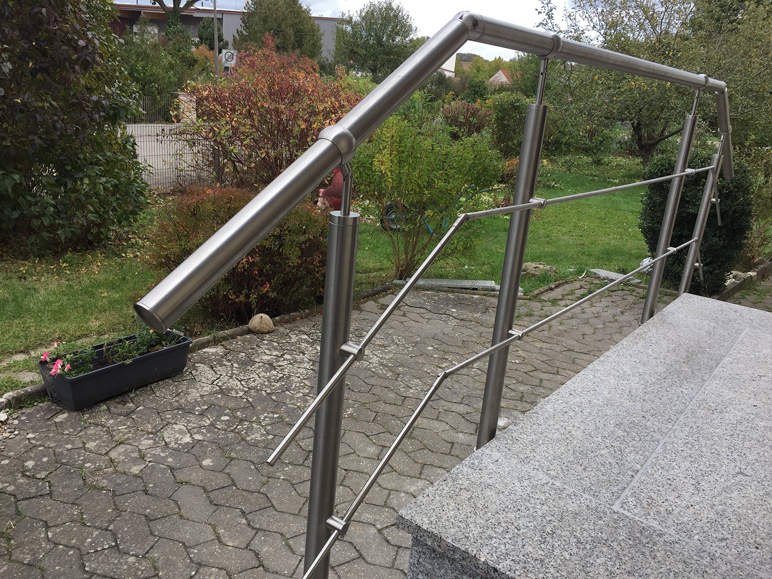 FONDOTIN Edelstahl Endkappe 50mm - Kugelaufsatz Für Fahnenmast & Geländer