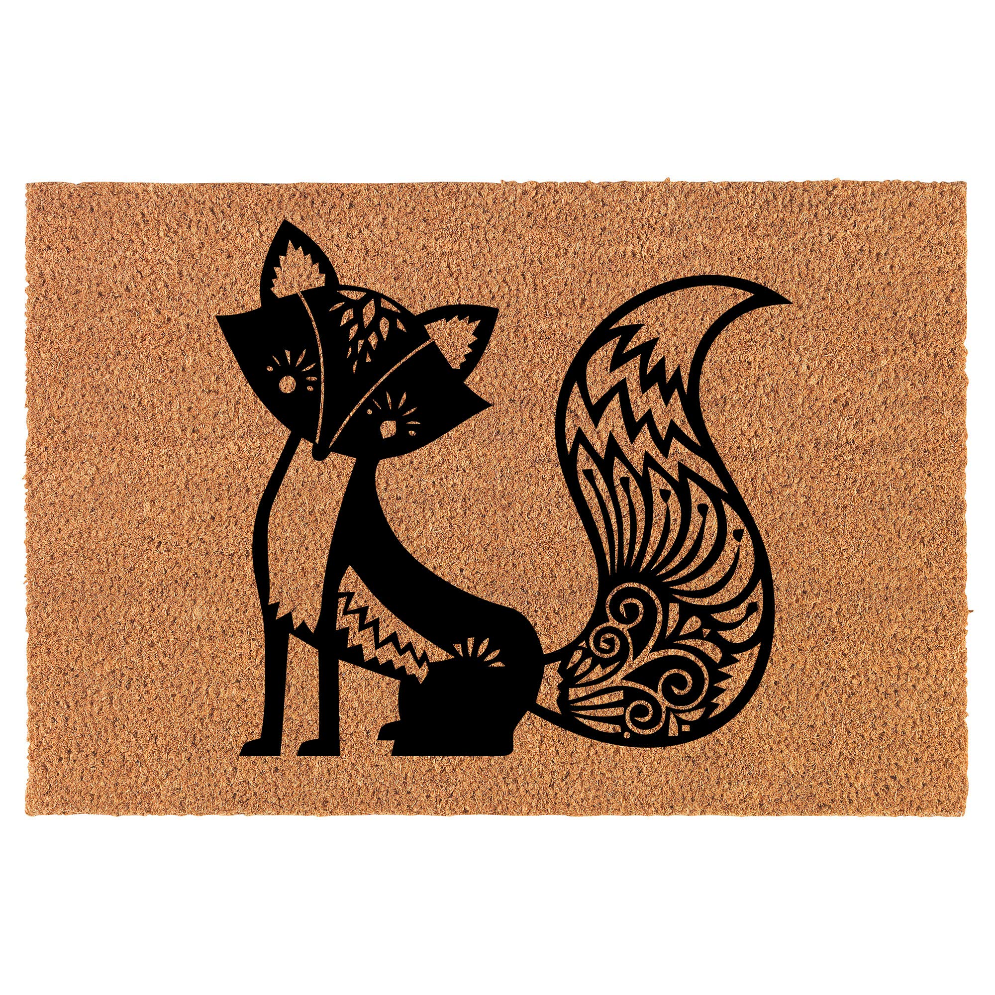 Or Something Coir Doormat Front Door Mat New Home Closing Housewarming Gift Fancy Fox (24" x 16" Small)