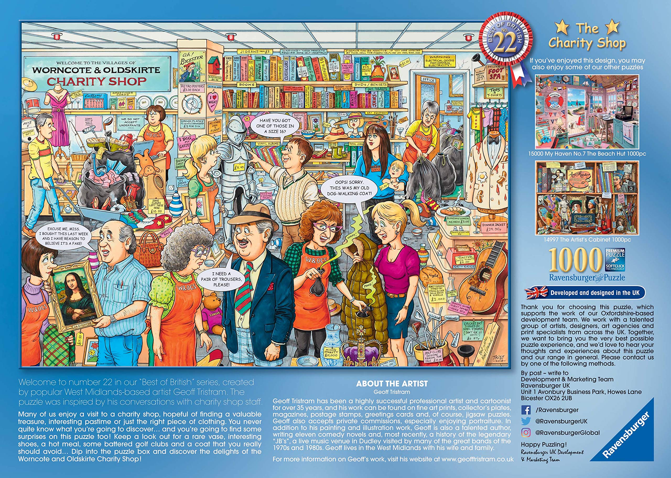 Ravensburger Best of British No.22 The Charity Shop 1000 Pieces Jigsaw Puzzle for Adults and Kids Age 14 Years Up - Image 3