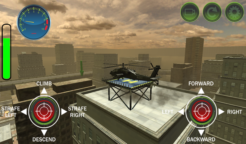 Black Hawk Apache Chopper - RC Control Helicopter Flight, Land, Parking ...