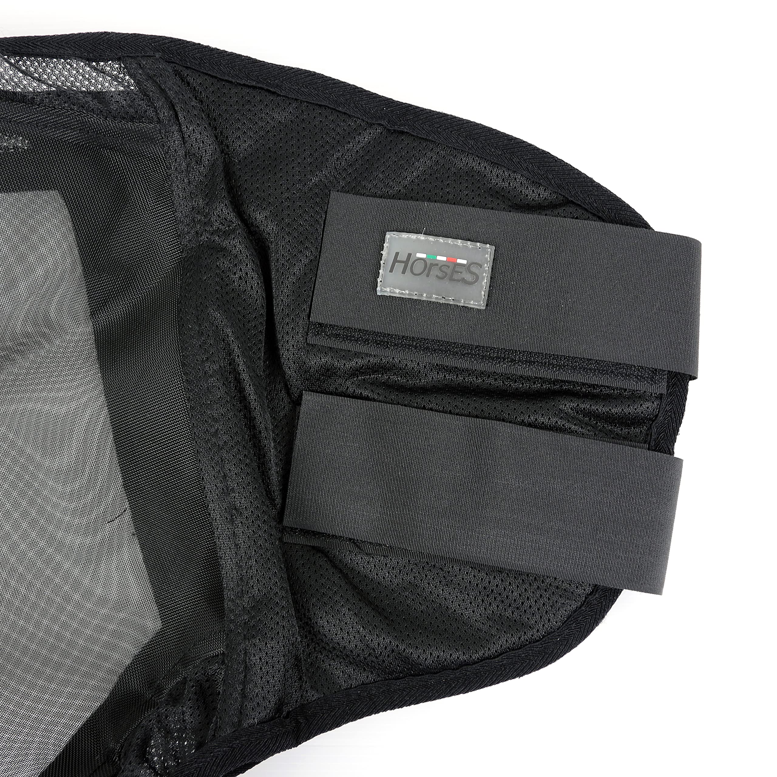 Horses, Máscara Anti Moscas para Caballo, Modelo Soft Pro Mask, Fabricada en Nailon y Algodón con Orejas, Ligera y Transpirable (M)