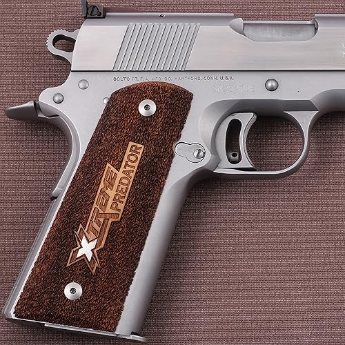 Miniatura 5 de KSD Brand Colt 1911 FIT Modelo Compatible con puños de nogal a rayas (matrimonial)