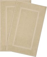 Vista 101 de Cotton Paradise Tapetes de baño antideslizantes 100% algodón para baño, 17 x 24 pulgadas, suaves, absorbentes, de secado rápido, lavables a máquina