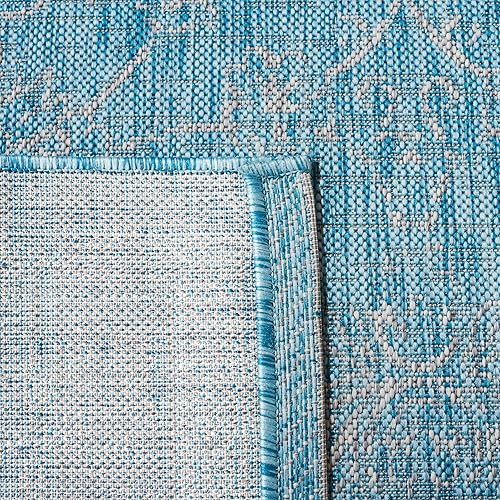 Vista 162 de SAFAVIEH Courtyard Collection - Alfombra decorativa, 2 pies 3 pulgadas x 5 pies, turquesa, no desprende pelusa y de fácil cuidado, para interiores