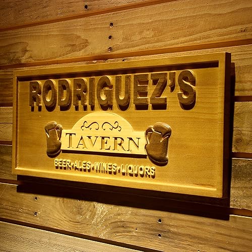 Miniatura 14 de ADVPRO wpa0389 - Letrero de madera grabado en madera con nombre personalizado para el hogar, grande, 26.75 x 10.75 pulgadas