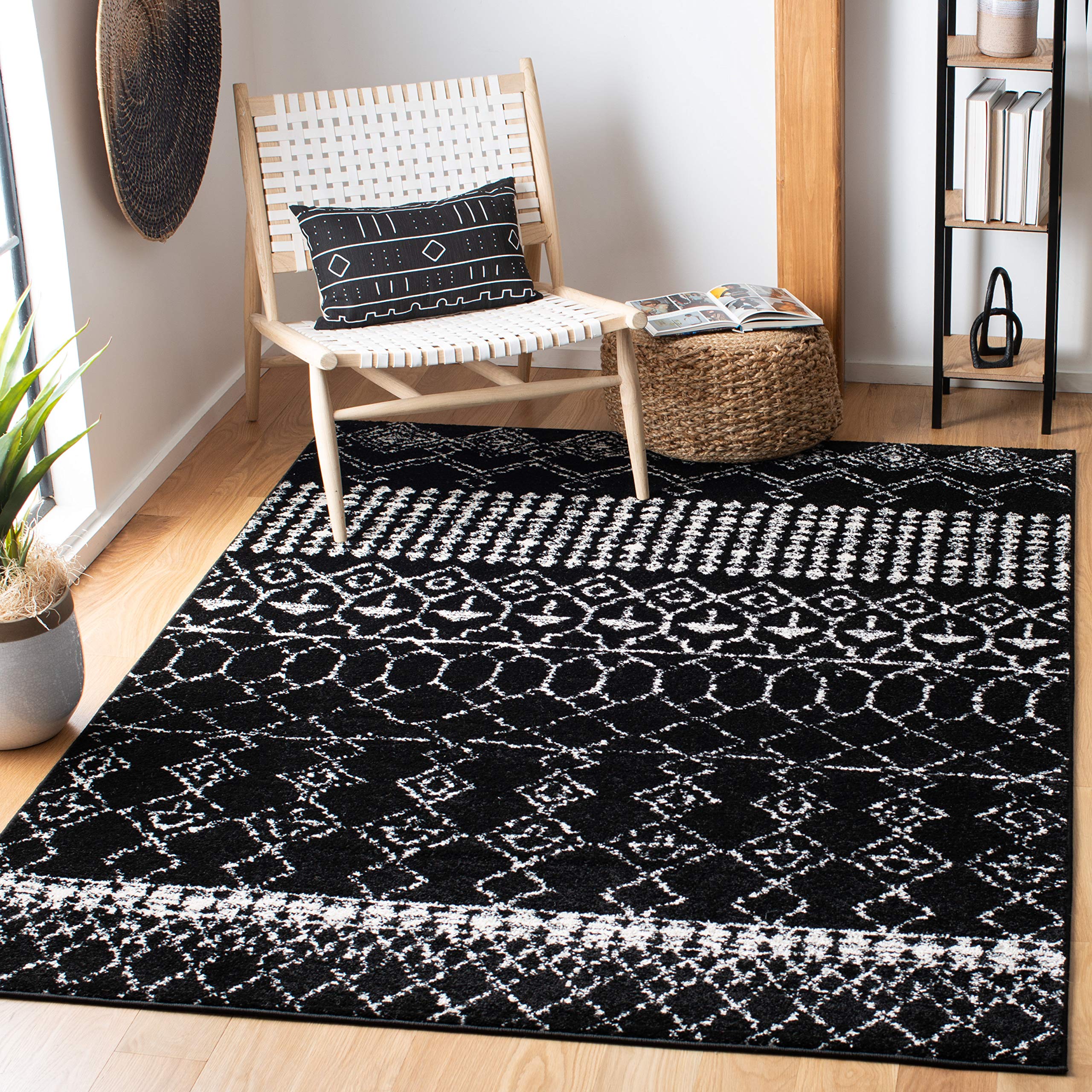Tapis à poil court Safavieh Tulum facile d'entretien pour salle à manger
