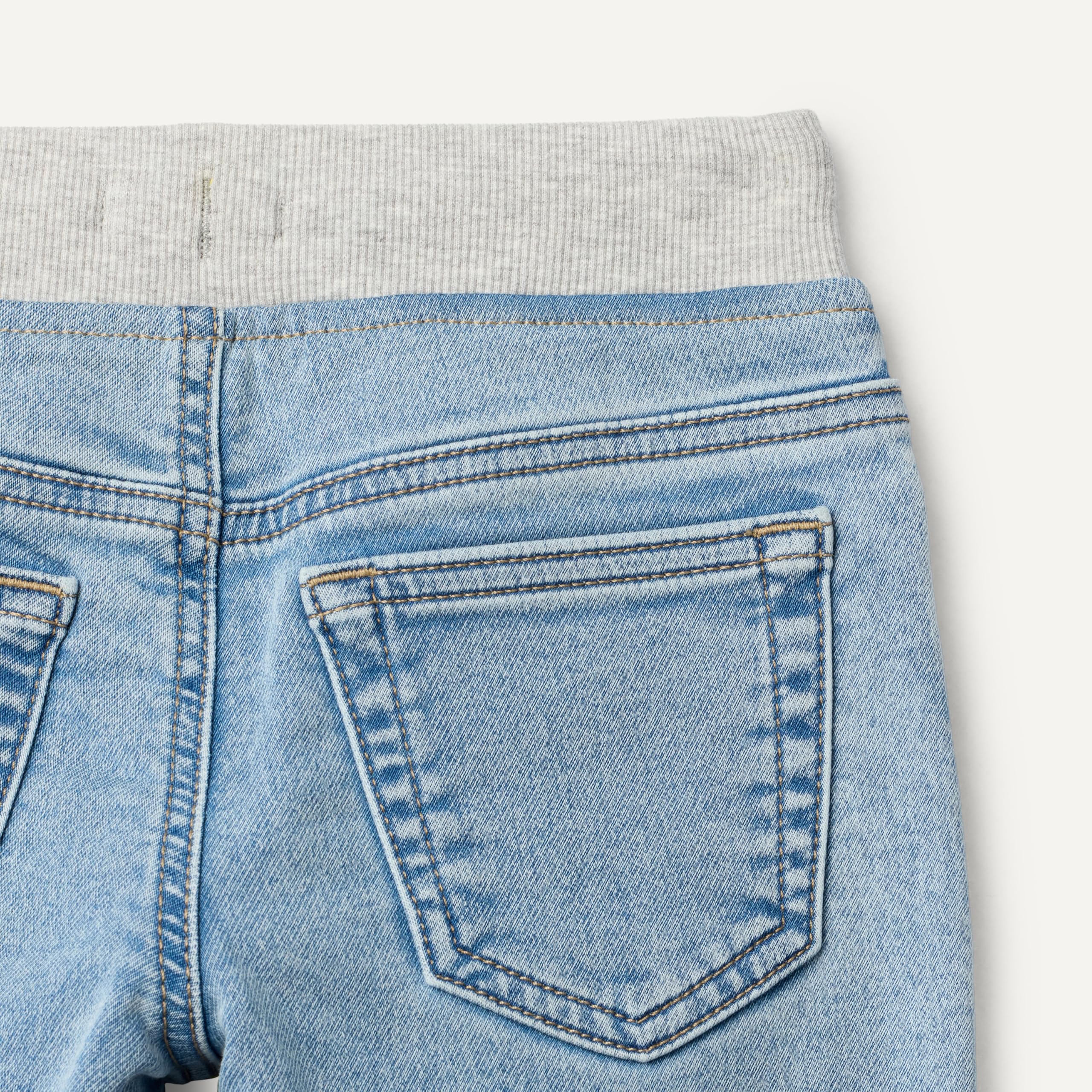Amazon Essentials Jeans Morbidi Senza Cerniera Elasticizzati Unisex per Bambini e Ragazzi
