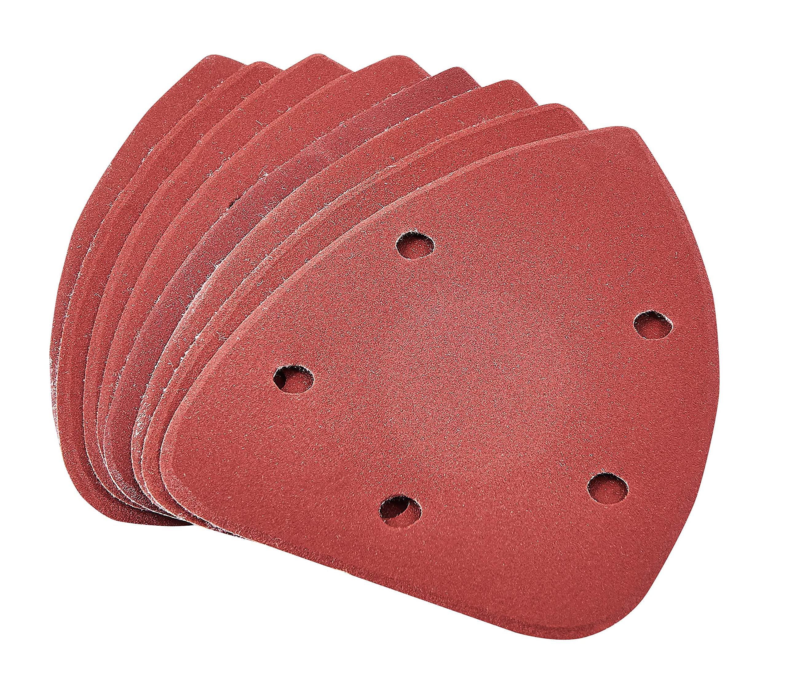Amtech V4035 P240 Grit Hook and Loop Delta Sanding Sheets, 10 piece set, 140mm x 140mm x 100mm Triangle Sanding Paper, Clear