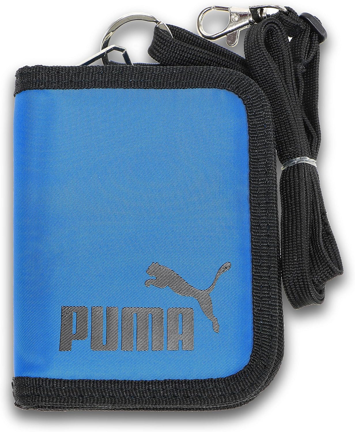 プーマ ポリエステル 財布 ウォレット 2つ折り キッズ 子供 小学生 中学生 クツワ ストラップ付 メンズ レディース 男女兼用/2つ折り ウォレット PM242 (ブルー)