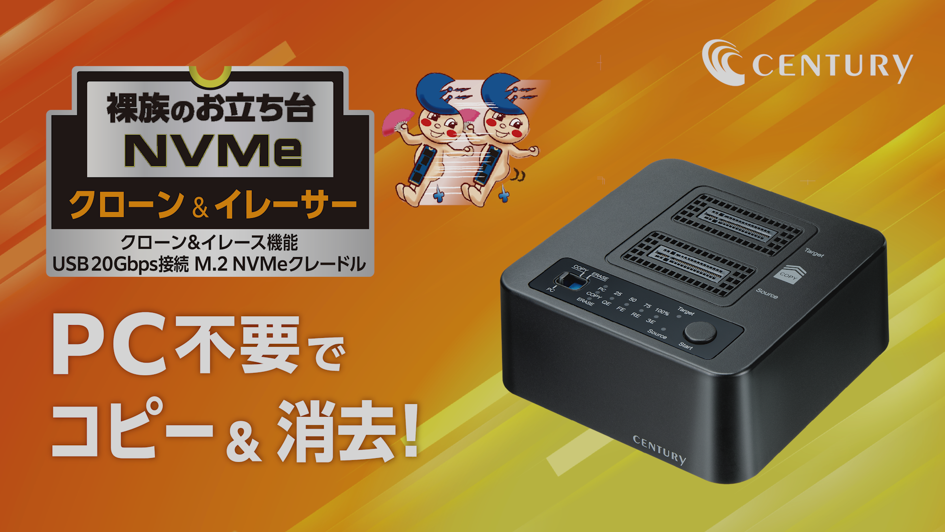 Amazon.co.jp: センチュリー 「裸族のお立ち台 NVMe クローン