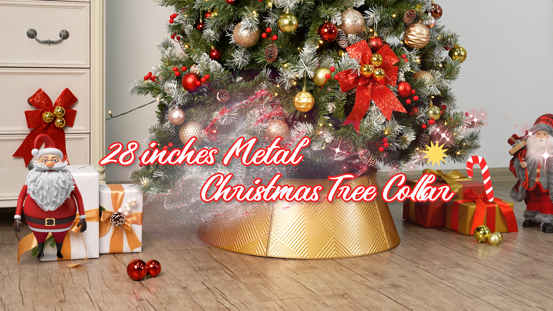 Amazon.com: Brightever Metal Christmas Tree Skirt, 28In