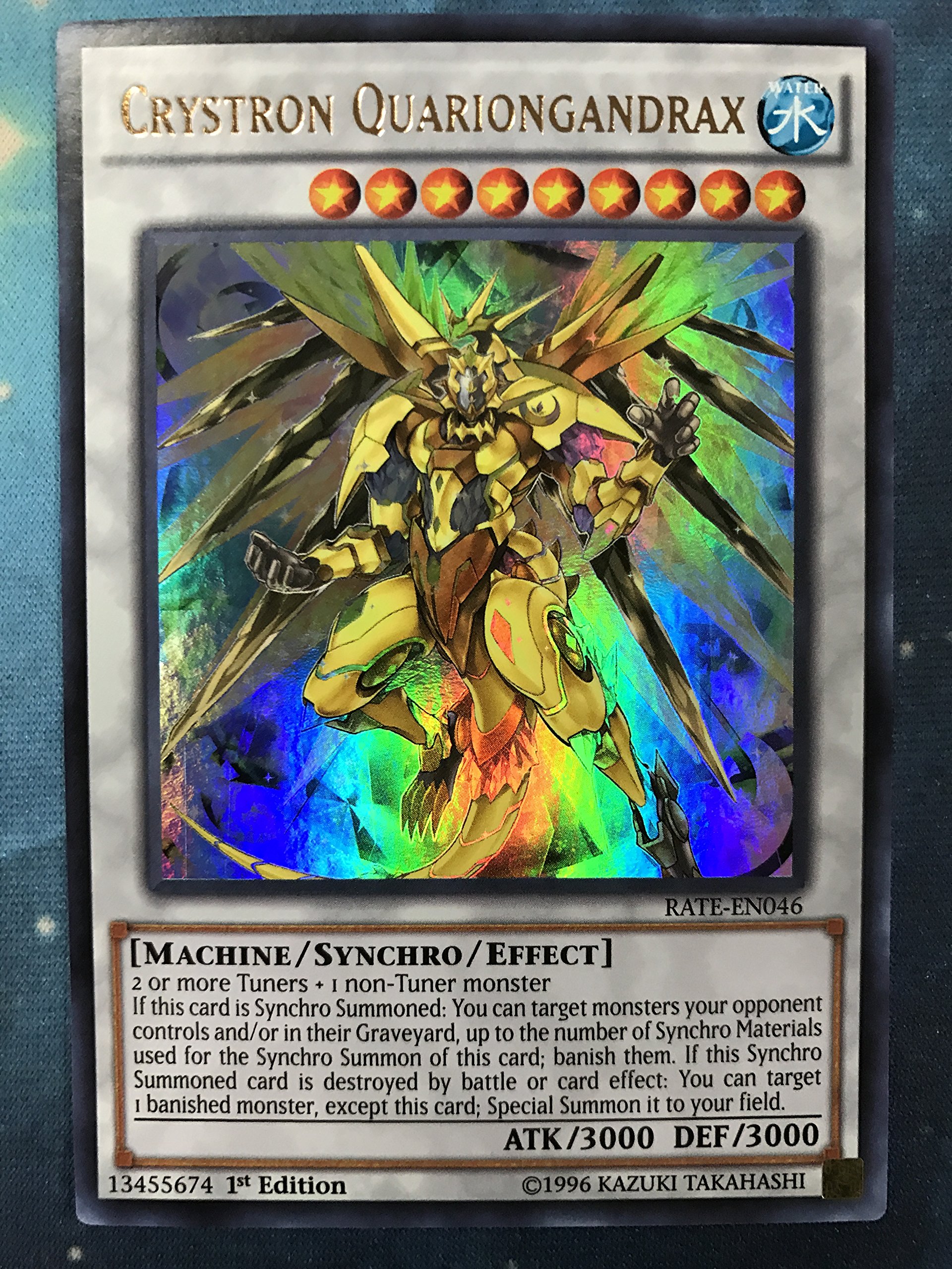 Amazon.com: Yugioh Crystron Quariongandrax RATE-EN046 Ultra Rare 1st  Edition Raging Tempest Card : Toys & Games