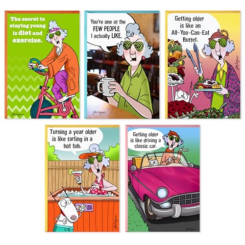 Hallmark Maxine Funny Birthday Cards Assortment (5 Cards with Envelopes)