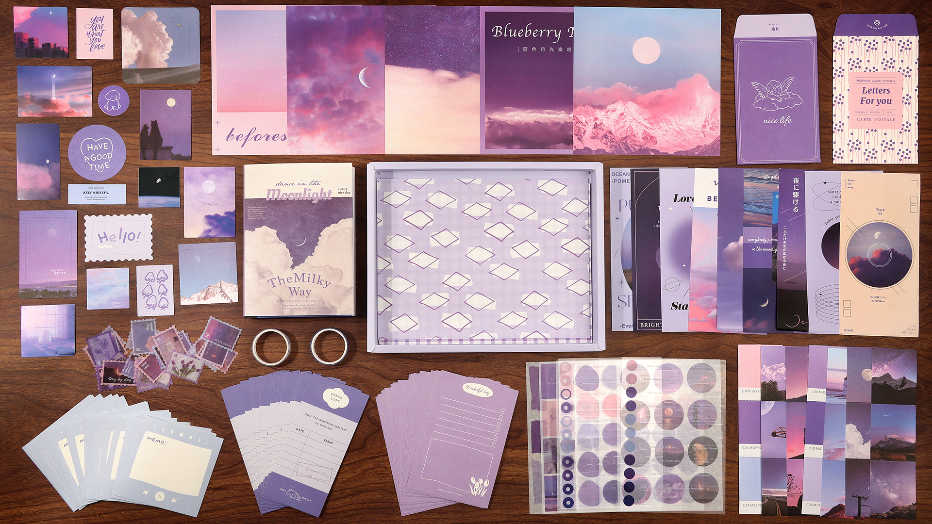 Kit Scrapbooking 350 Pièces Style Forêt Verte - Carnet A6 Quadrillé, Autocollants Washi, Papiers Décoratifs - Cadeau Adolescentes