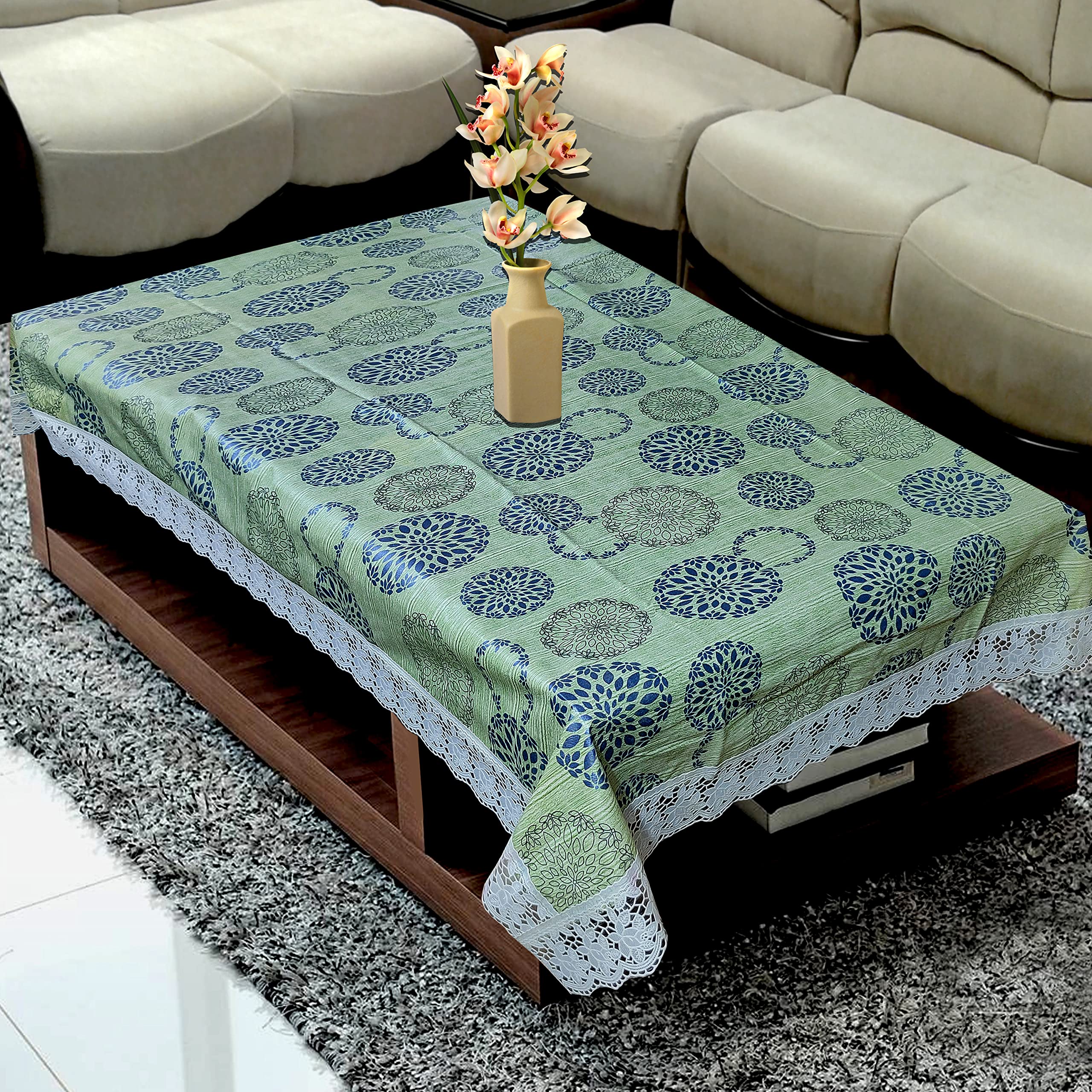 KANUSHI Industries® 100% Waterpoof & Dustproof Plastic Center Table Cover for 6 Seater(60 * 90-inch)(T-COVER-NW-NEW-12-BIG-SIZE)-image-19