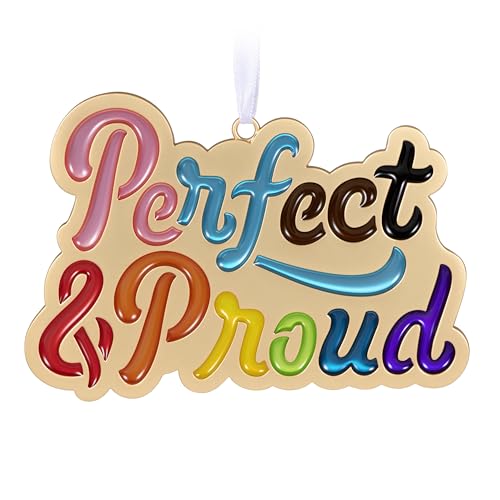 Ornamento natalizio 2024 perfetto e orgoglioso in metallo regalo LGBTQ