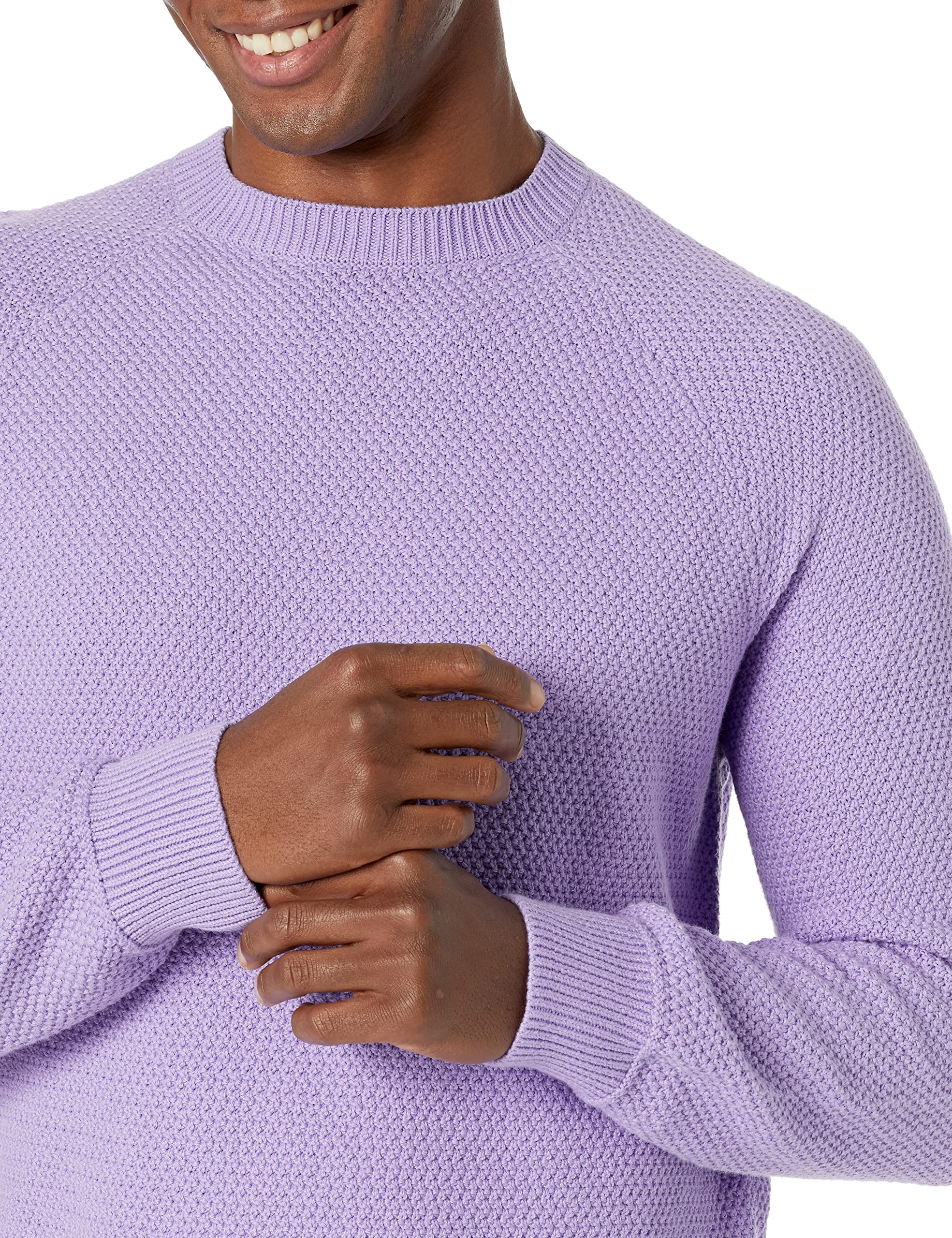 Amazon Essentials Sweat-shirt à Col Rond en Coton Texturé, Coupe Surdimensionnée Homme
