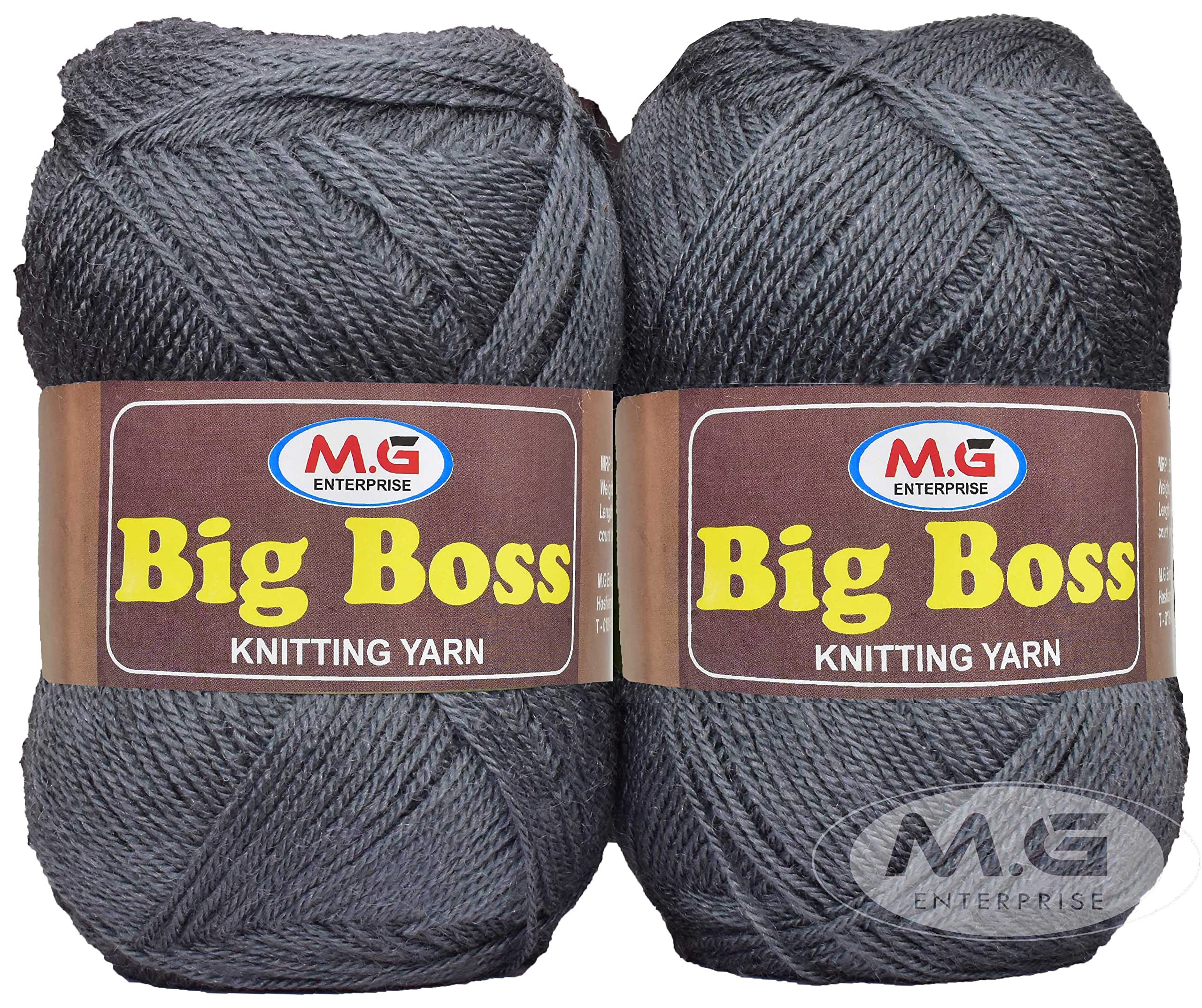 M.G ENTERPRISE Big Ball Light Mouse Grey (400 gm) Wool Ball Hand Knitting Wool/Art Craft Soft Fingering Crochet Hook Yarn, Needle Knitting Yarn Thread dye Y ZZ