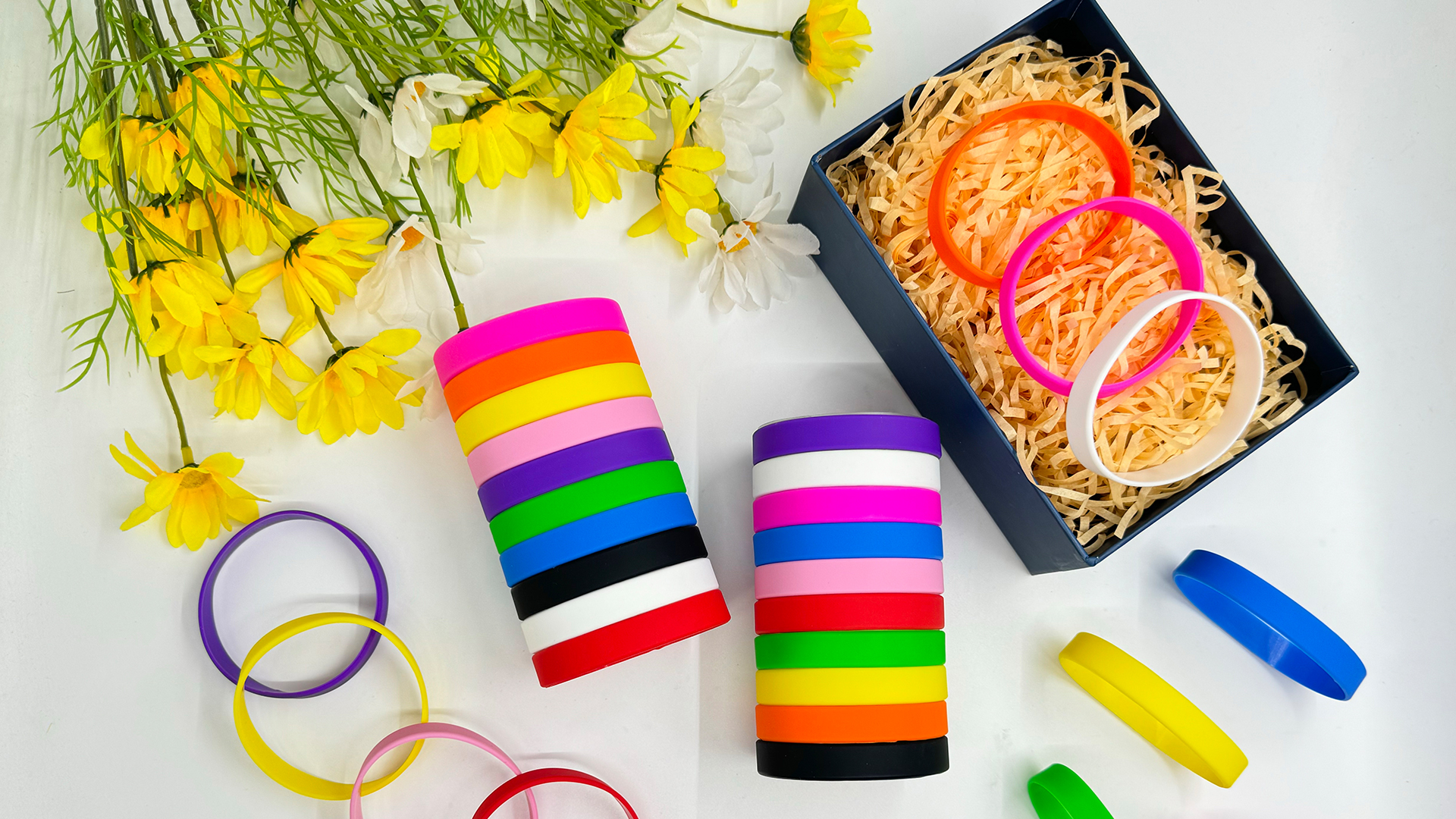 Silicone Wristbands Liliful 400 Pcs Solid Color Djibouti Silicone