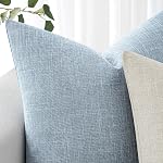 MIULEE Boîte de 2 Linge de maison décoratif Burlap Couvertures d'oreillers de la côte Ferme Boho Accent Oreillers pour Canapé Voiture Couch Chambre à coucher Salon Décor 18x18 Bleu clair de pouce