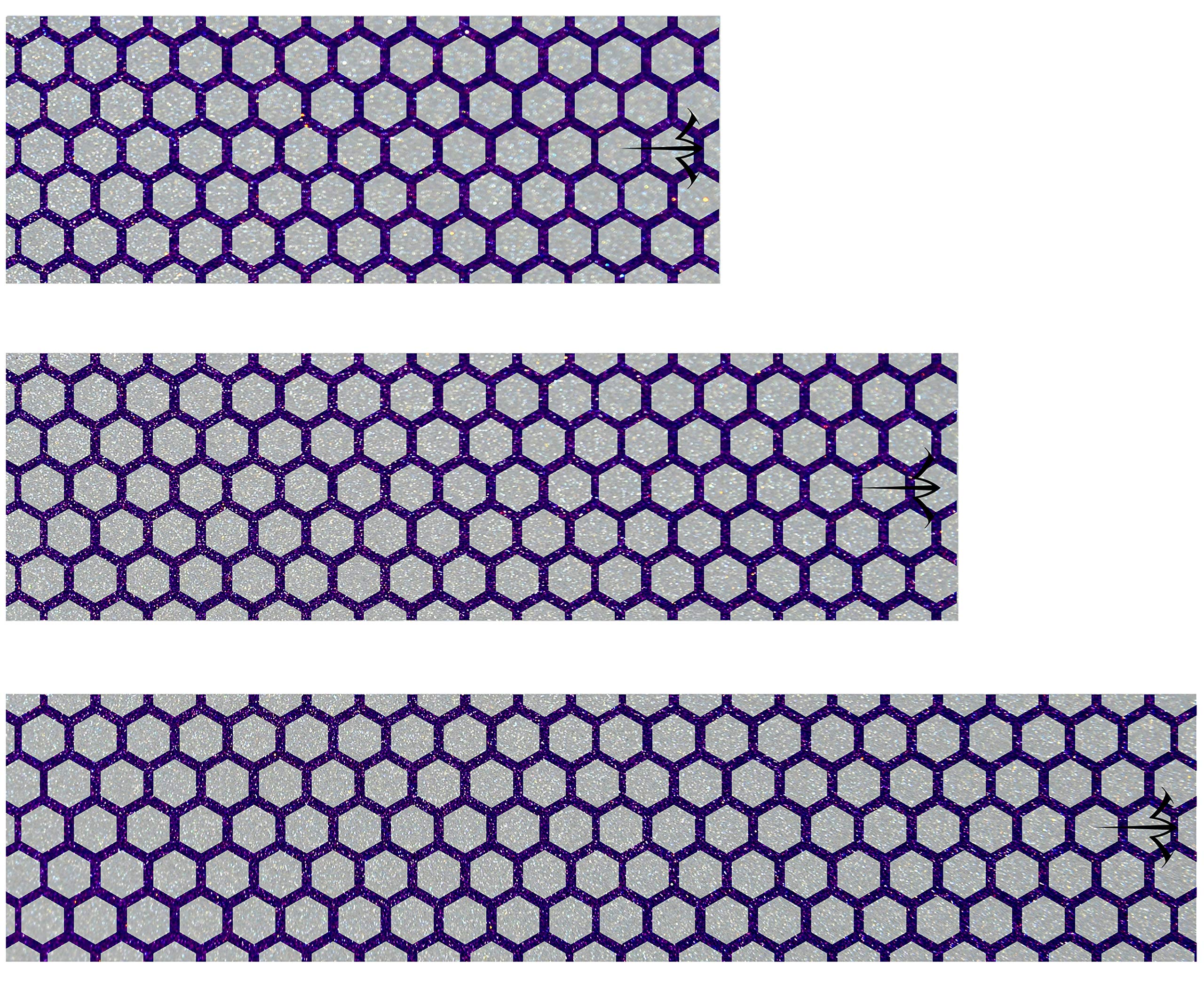 White Water Archery Purple Reflective Open Honeycomb Arrow Wraps 15 Pc Pack 10 Colors Choose Length Width (5, 1)