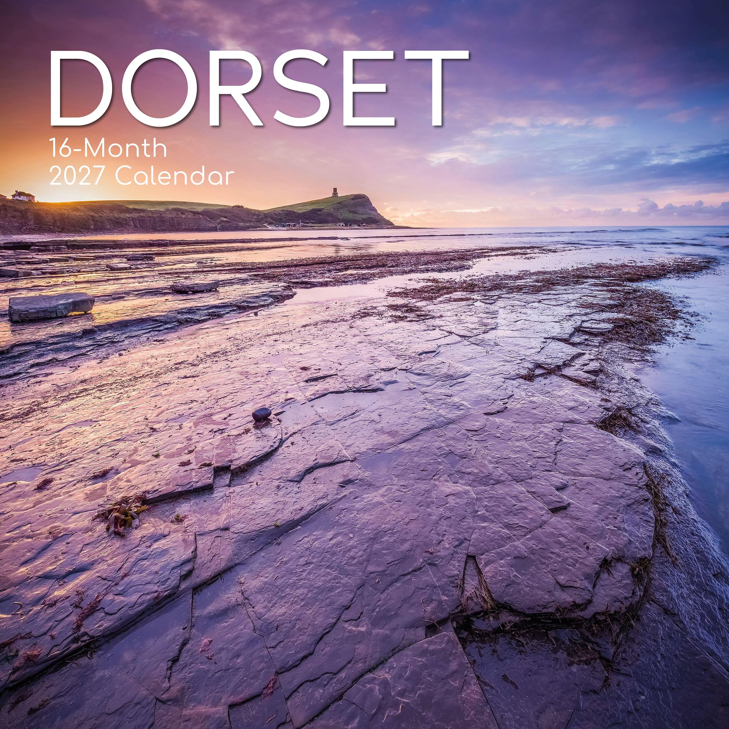 TGSC | Dorset 2026-2027 Calendar, 16-Month Square Wall Calendar (Sept 2026-Dec 2027), UK Planner with Jurassic Coast Photography, Home or Office Organiser | 30 x 30 cm