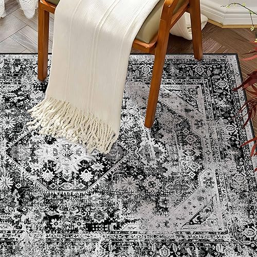 Miniatura 10 de Alfombra pequeña de estilo bohemio, lavable, color bronceado, para dormitorio, lindas alfombras para niños, para entrada, antideslizante, para baño,