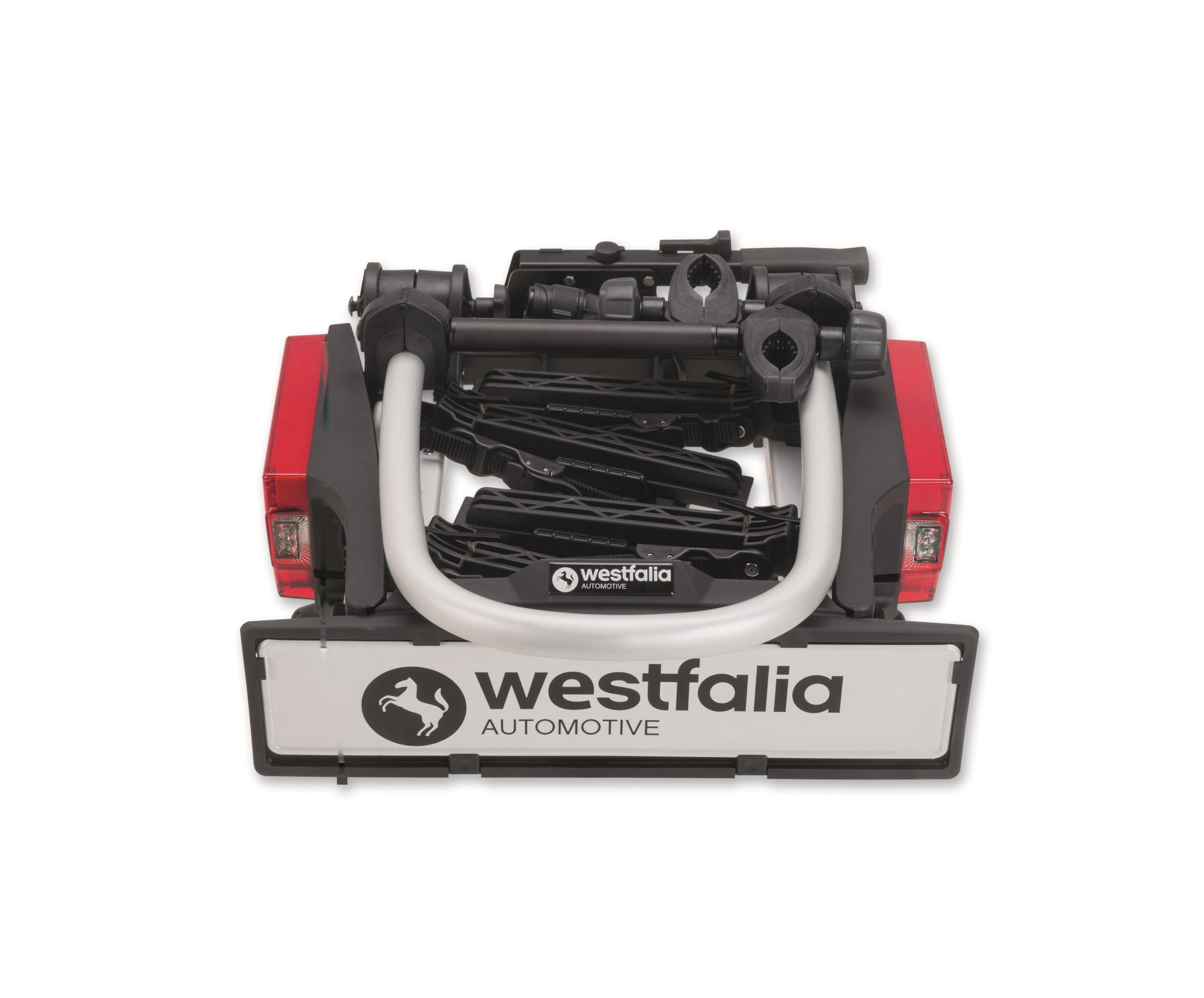 Westfalia Portabicicletas Bikelander para Enganches; portabicicletas para 2 Bicicletas; Apto para Bicicletas Eléctricas; Plegable | Luces híbridas LED