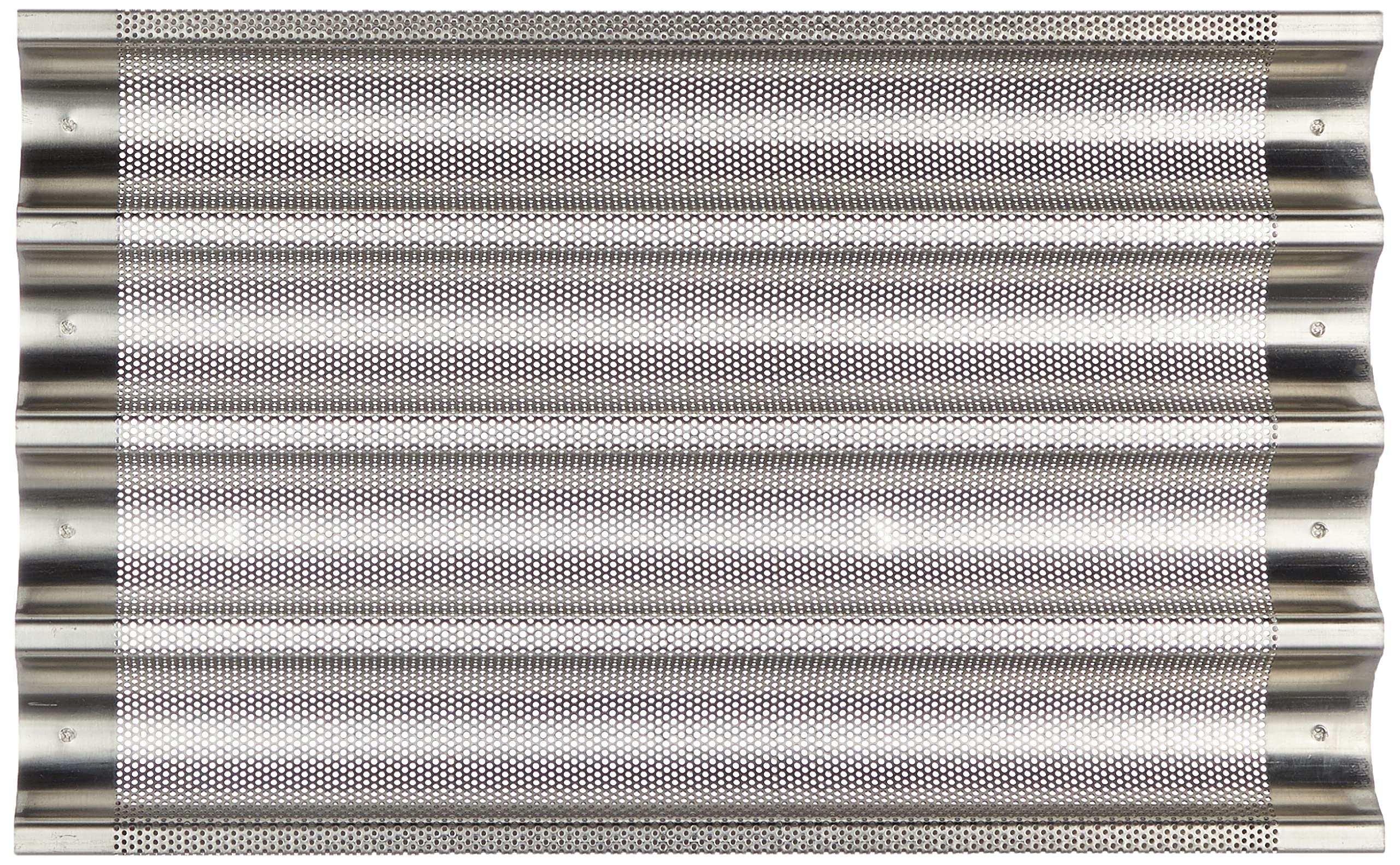 Agnelli Ollas Bandeja Gastronorm 1/1 Perforado para Baguettes, Aluminio, Plata
