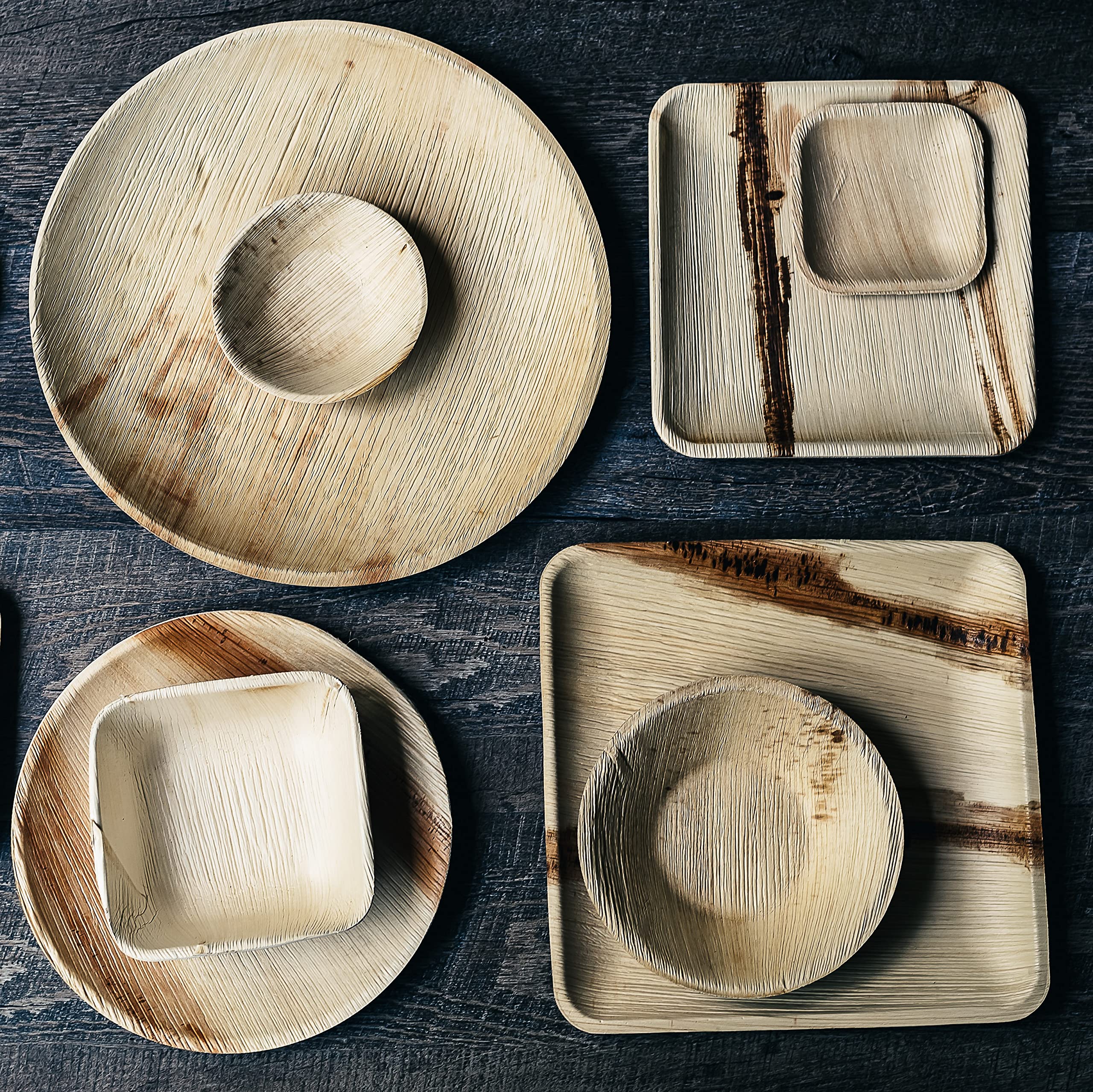 Buy 6 inch Party Plates Palm Leaf Plates Biodegradable Plates 25