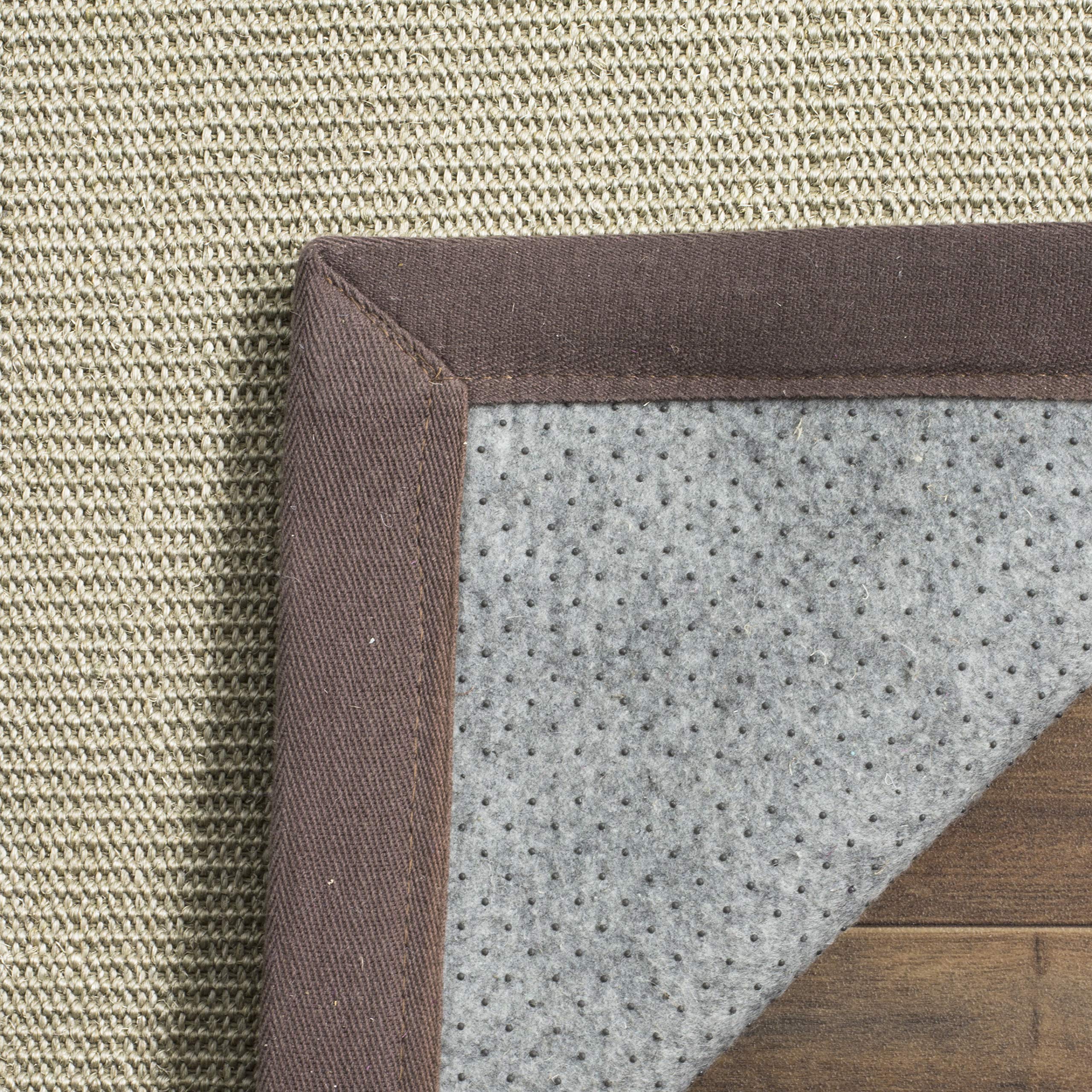 SAFAVIEH Tapis en Fibres Naturelles Salon, Salle à manger, Chambre à coucher - Natural Fiber Collection, Tapis à poil court, Taupe et Marron clair, 76 X 244 cm