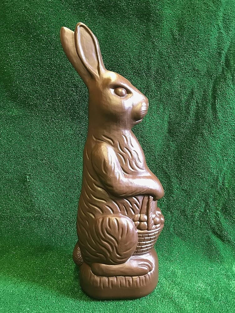 Easter Chocolate Brown Rabbit Blow Mold recon.co.id