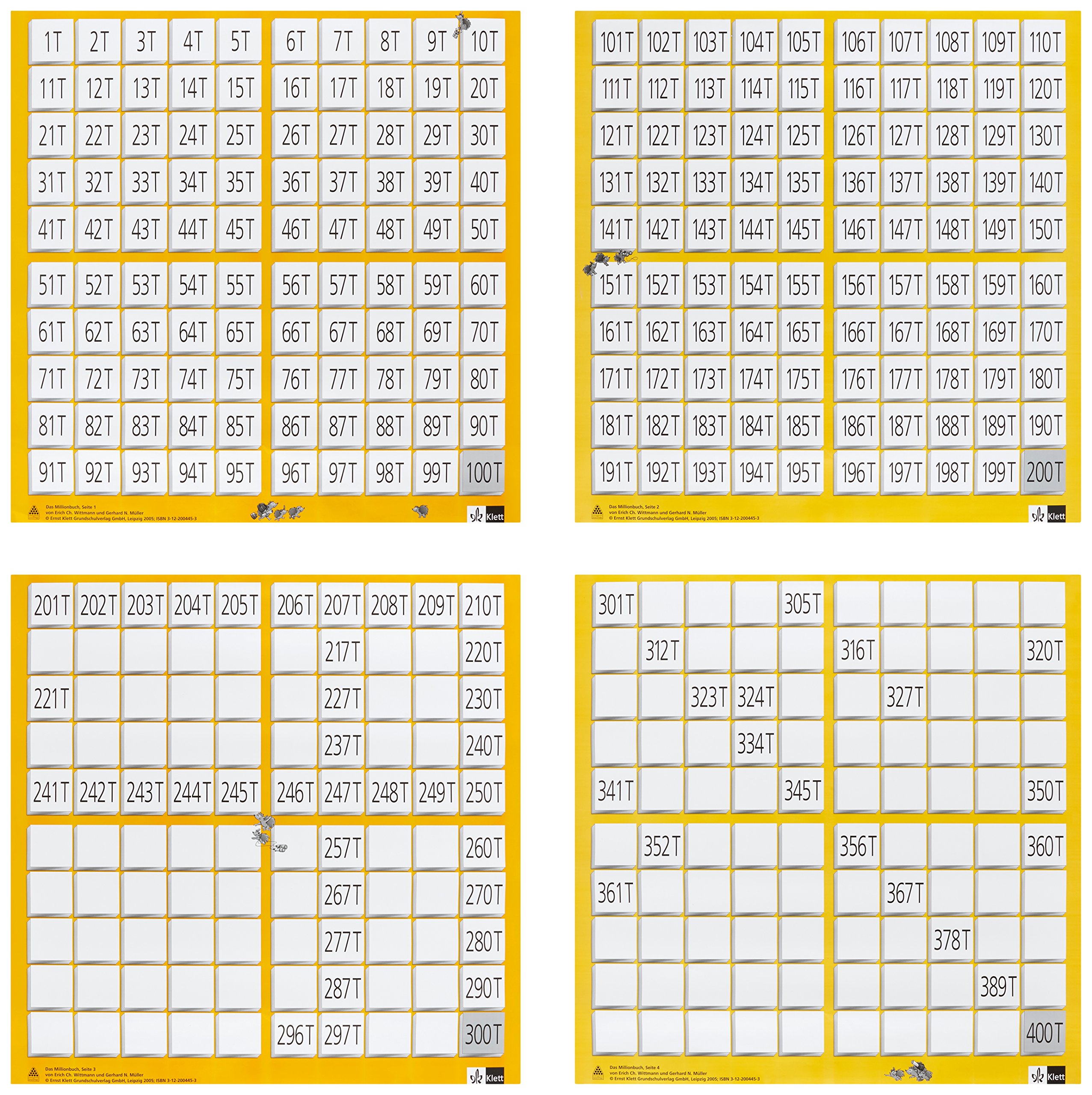 Programm Mathe 2000. Mein Millionbuch: 4. Schuljahr (10 Poster á 105x105 cm)