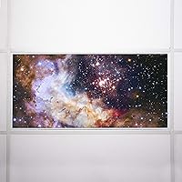 Vista 7 de Cubierta de luz fluorescente para luces de techo de aula, inserto de película retroiluminada de alta calidad, 2 x 4 (22.38 x 46.5 pulgadas)