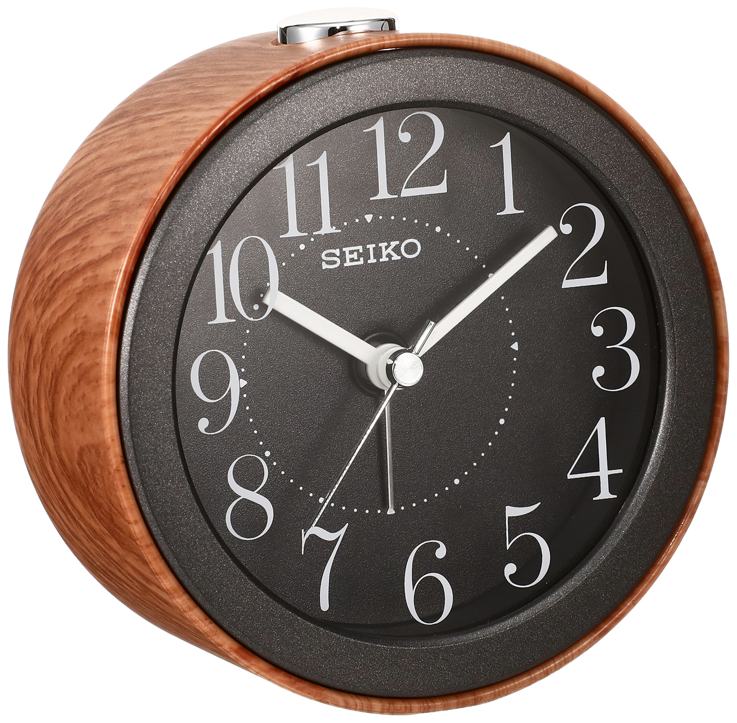 Amazon.co.jp: セイコー クロック 目覚まし時計 アナログ 濃茶 木目