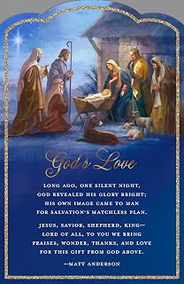 DaySpring - God's Love Nativity - 18 Premium Christmas Boxed Cards and Envelopes (U1005)