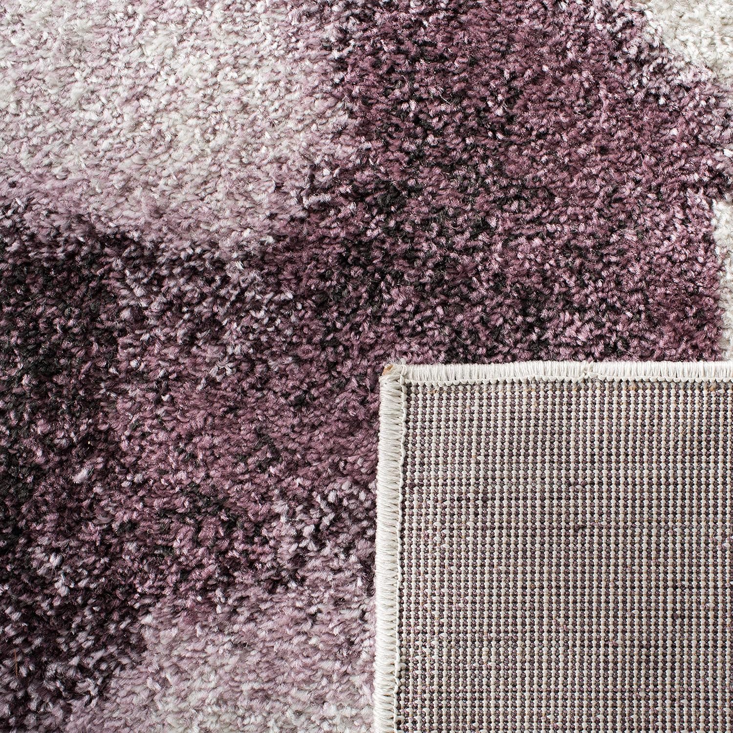 SAFAVIEH Area Rug 8x10 - Adirondack Collection - Large - Ivory & Purple, Floral Watercolor Design, Non-Shedding & Easy Cleaning, Ideal for Living Room, Bedroom, Office, Dining Space (ADR127L)