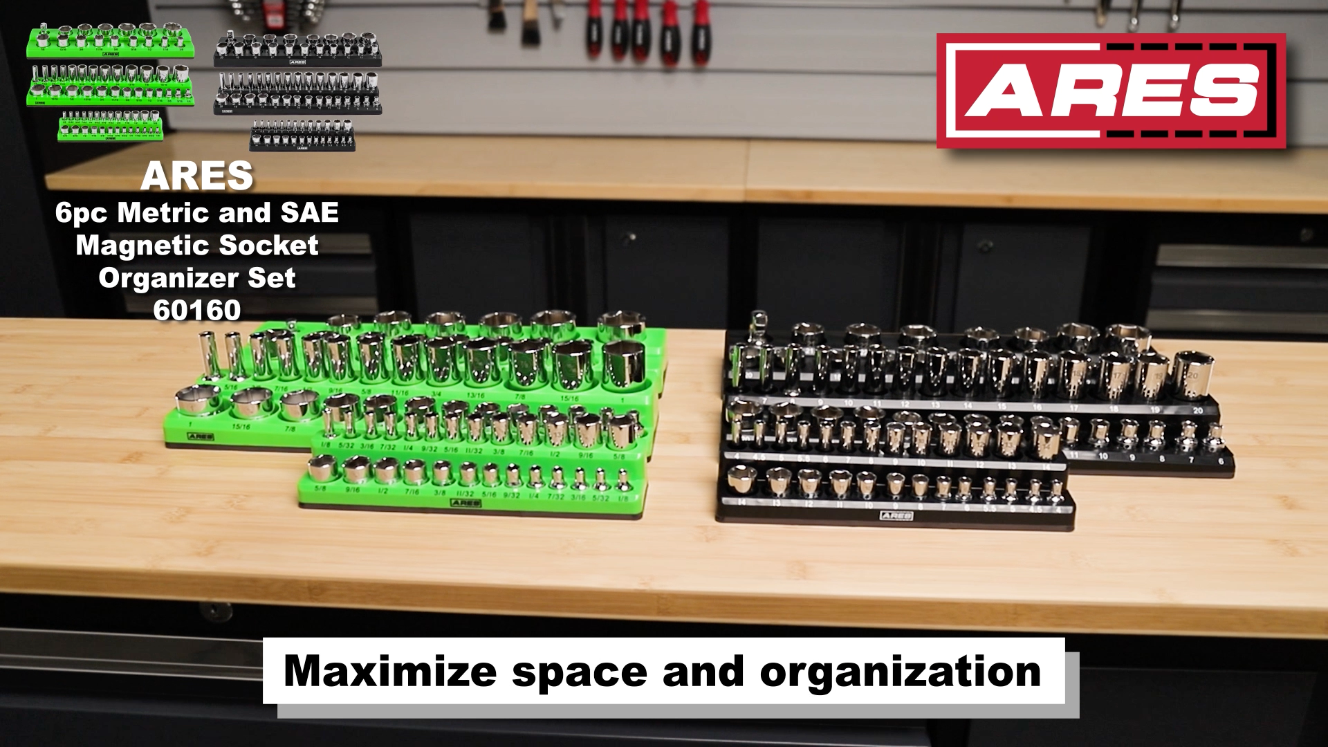 Amazon.com: ARES 60160 - Magnetic Socket Organizer, 6-Piece Metric