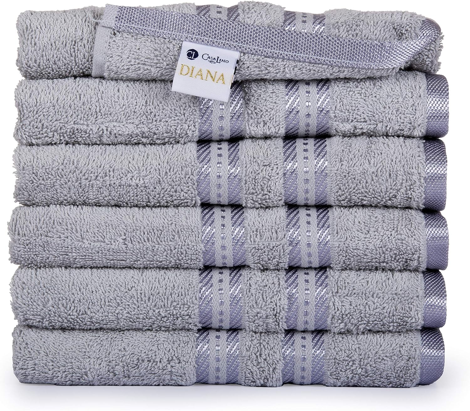 Amazon.com: Casa Lino Large Hand Towels 6 Pack, 16"x28" inches, 500 GSM ...