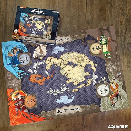 Miniatura 3 de AQUARIUS Rompecabezas de mapa de Avatar (rompecabezas de 1000 piezas) – Avatar con licencia oficial: The Last Airbender merchandise/coleccionables –