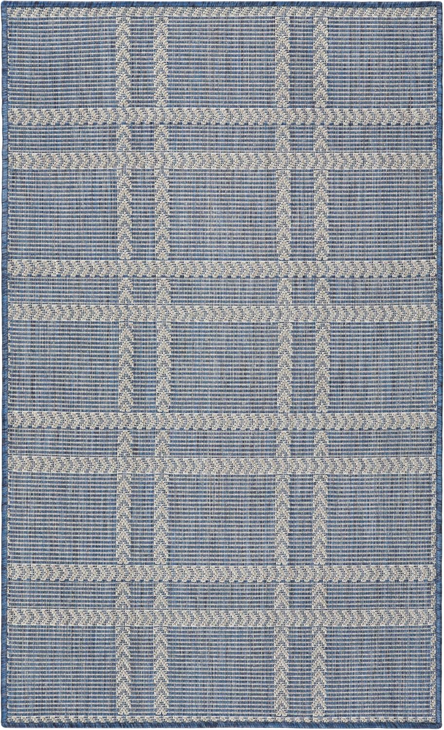 Nourison Home Horizon Indoor/Outdoor Navy 3' x 5' Area Rug - Easy Clean, Non Shedding, Bed Room, Living Room, Dining Room, Kitchen (3' x 5')