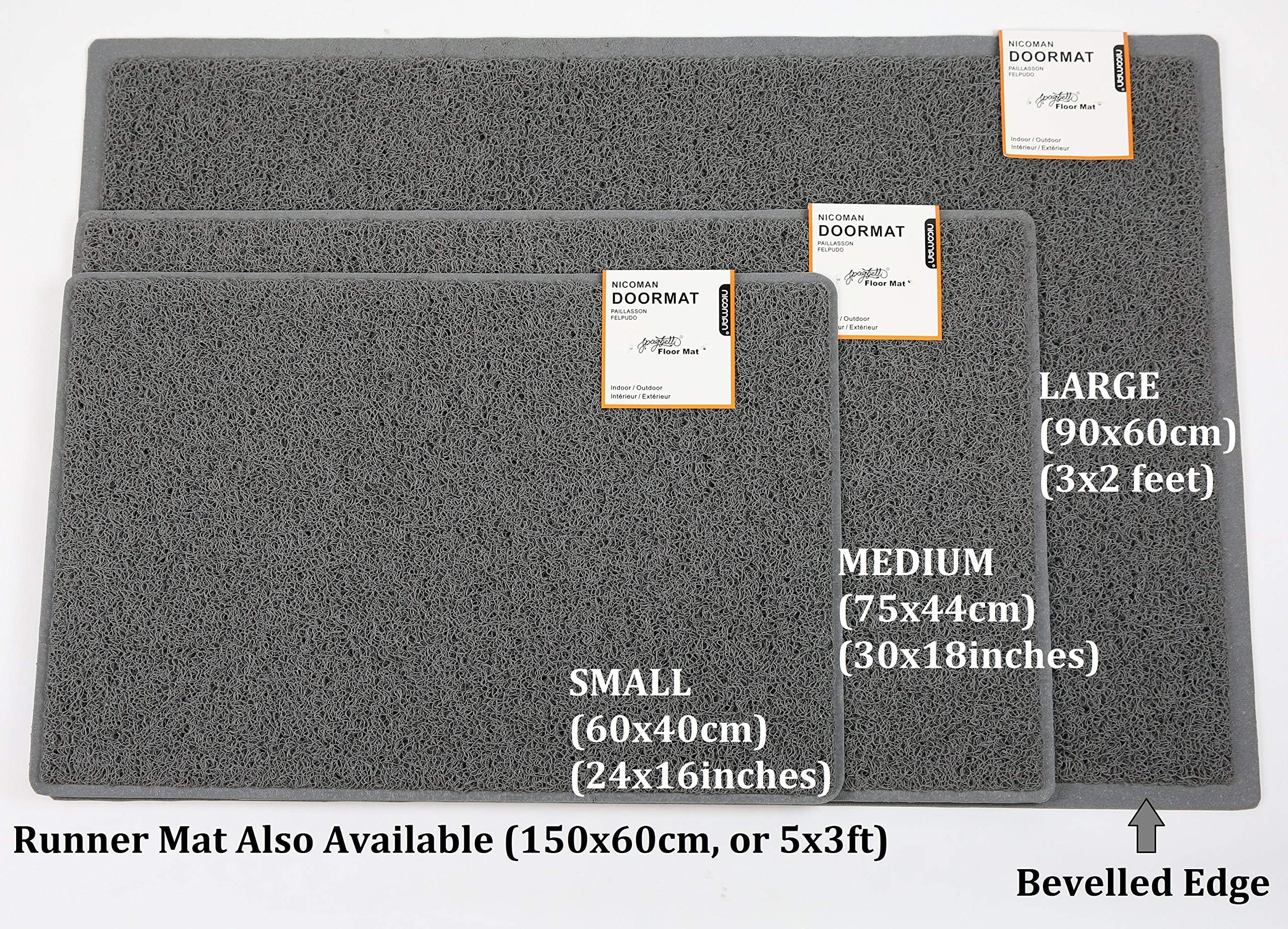 Nicoman Dirt-Trapper Barrier Door Mat Heavy Duty Outdoor Indoor Floor Matt(60x40cm,Pink), 40 x 60 cm (Rectangular) - Image 2