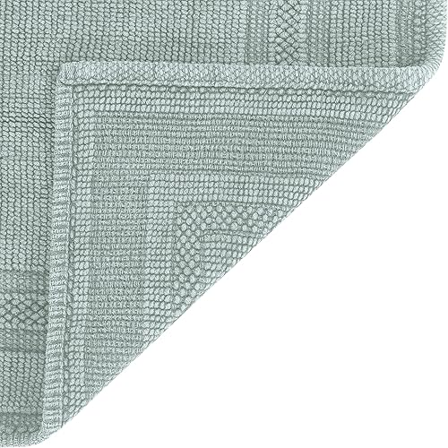 Miniatura 7 de Jean Pierre - Alfombra de baño de algodón lavado a la piedra, decoración de baño de alta calidad, lavable a máquina, altamente absorbente, mide 17 x