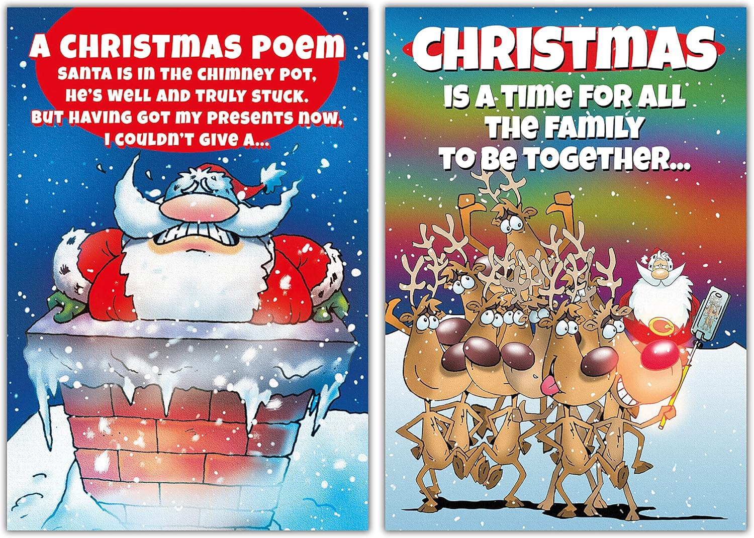 Christmas Cards Multipack, 10 Funny Multipack Christmas Cards, 2 Amazon Funny Christmas Cards