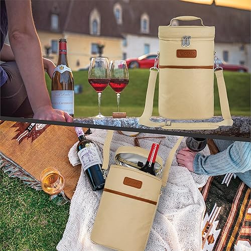 Miniatura 93 de Bolsa para transportar botellas de vino de 2 y 3 botellas. negro