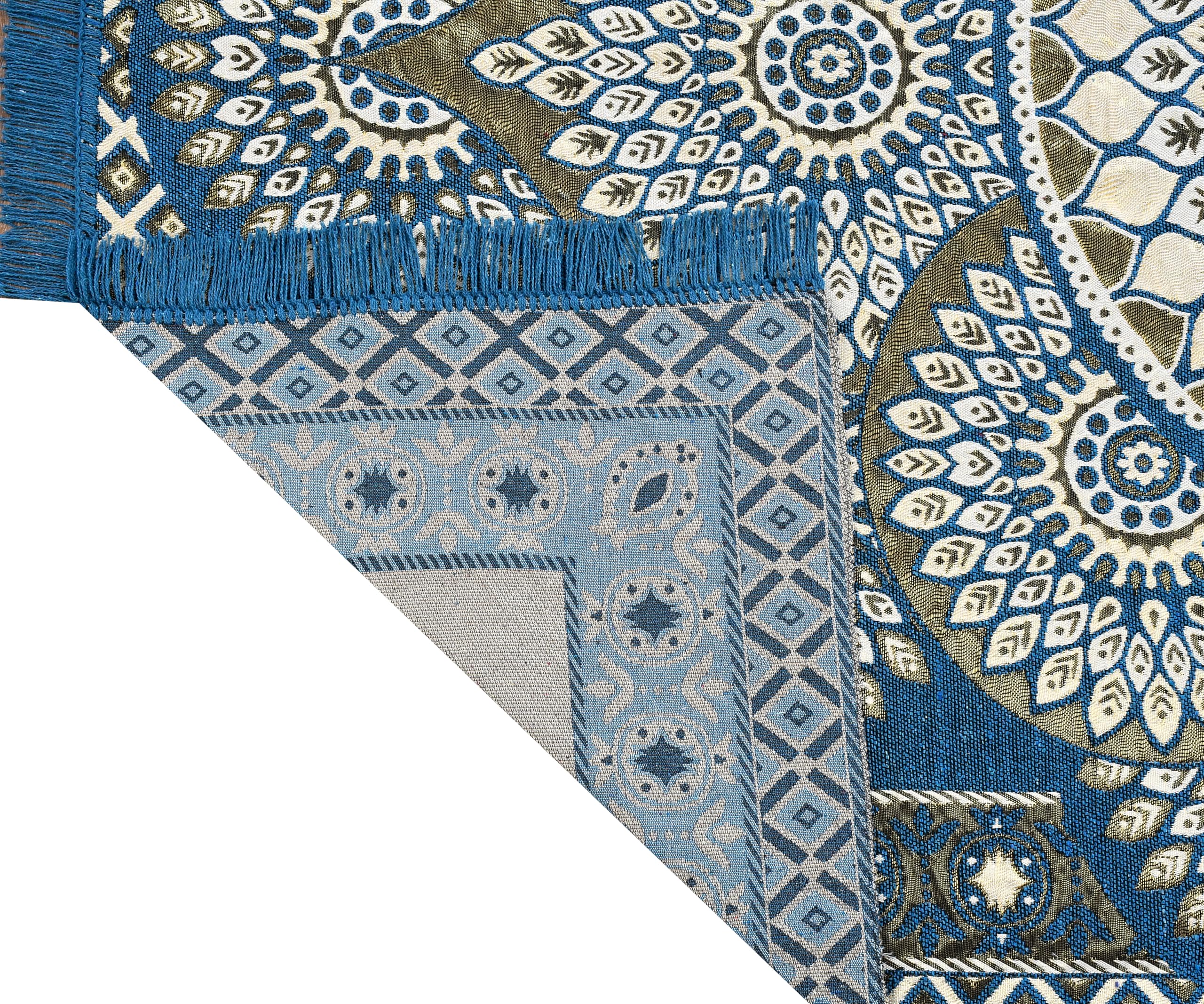 5x7 Velvet Carpet - Black & White Mandala Rug -2 5x7 Velvet Carpet - Black & White Mandala Rug -2