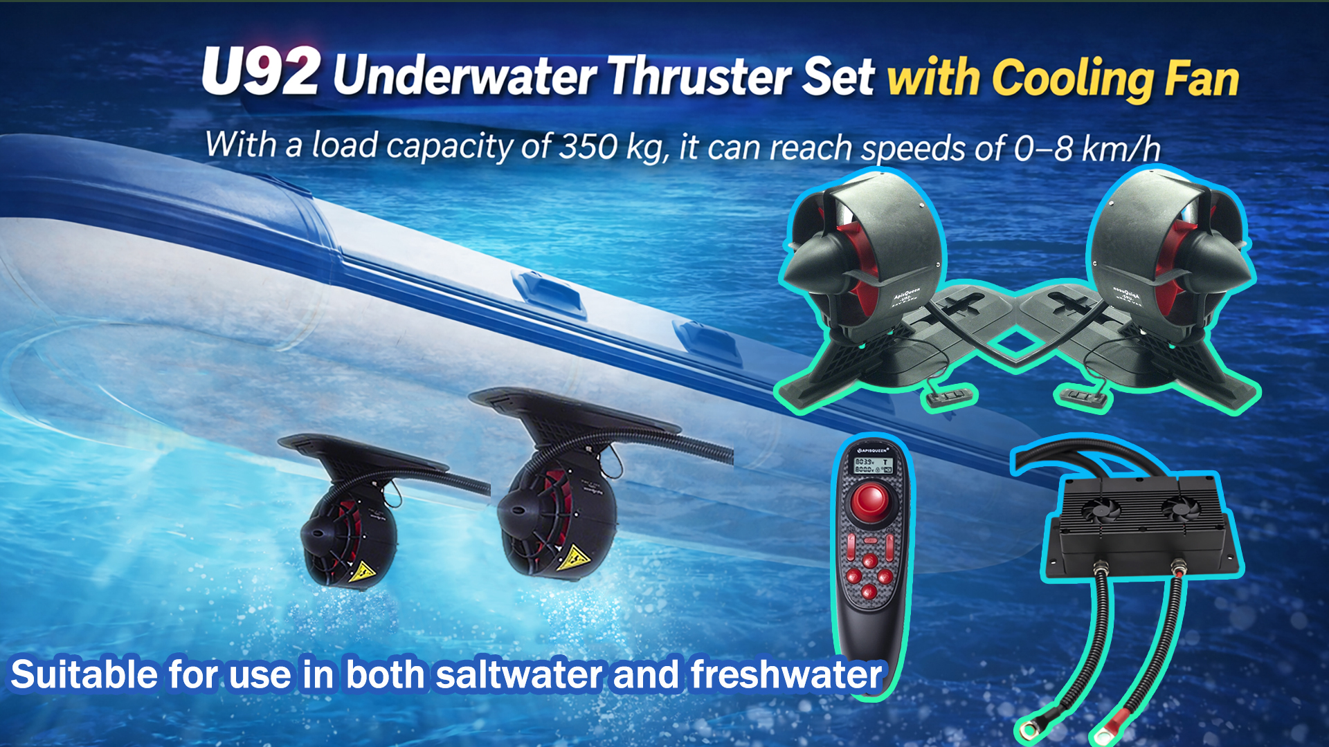 Amazon.com: ApisQueen New 24V Underwater Thruster U92 Set With