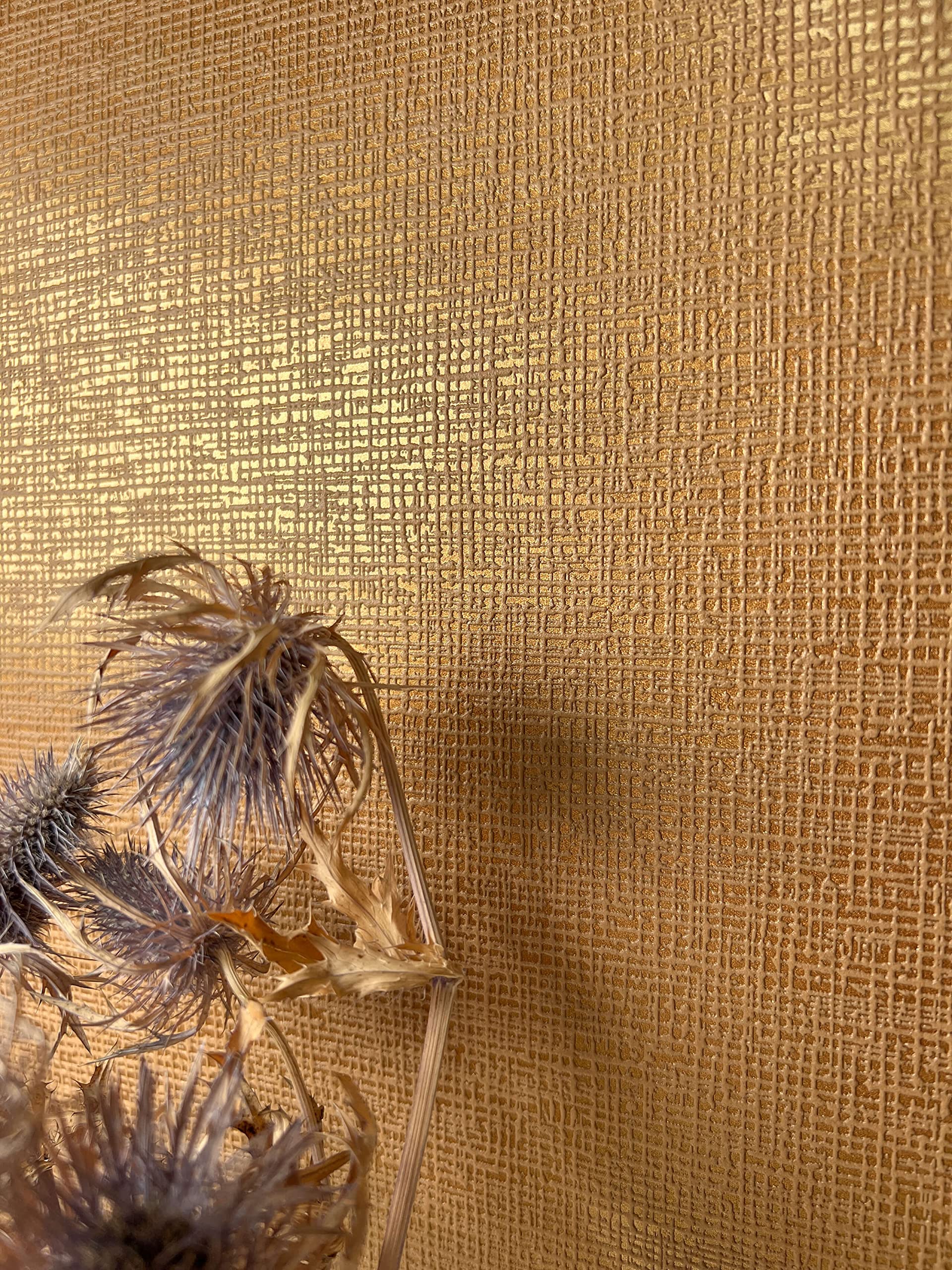 Newroom Tapete Kupfer Vlies Metallic - Modern Uni Glanz Textur für Wohnzimmer Schlafzimmer Flur Büro Küche